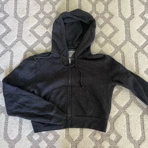 Brandy Melville Crystal Cropped Hoodie